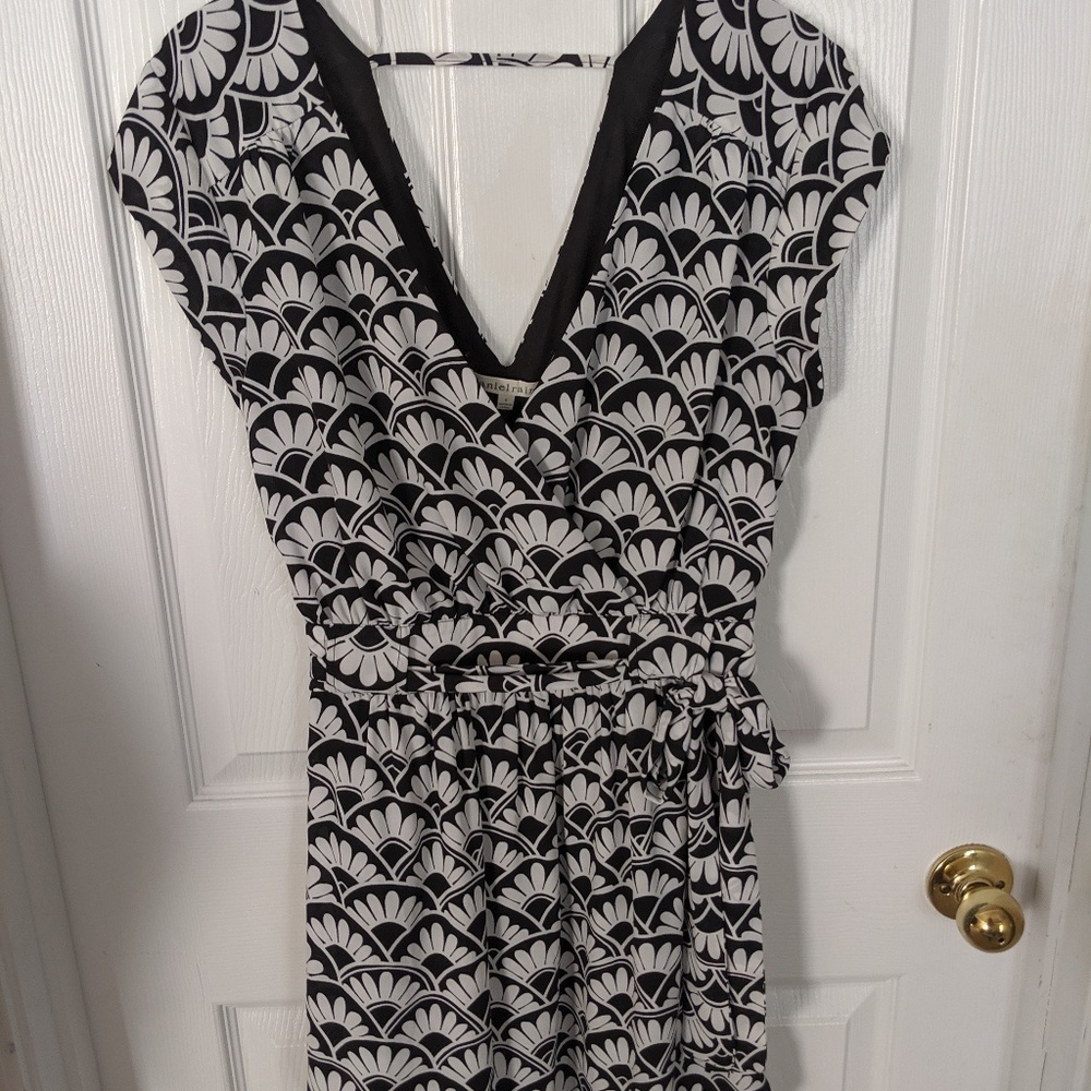 Daniel Rainn Chiffon Dress S Lined Belted